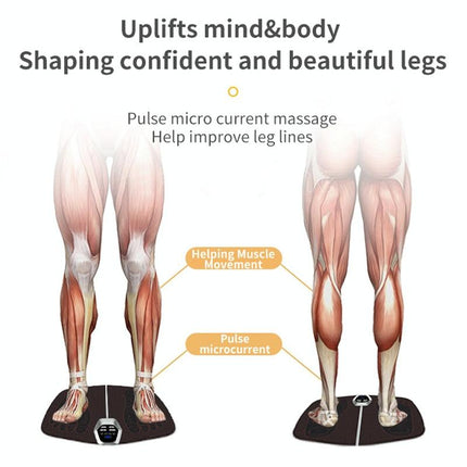 Foldable Ems Foot Massager Pad With Remote Coffee