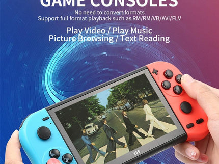 Retro Handheld Game Console With 5.1 Screen 8G Memory 6000+ Games - Black