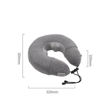 Gray Inflatable Neck Massager Pillow For Cervical Spine