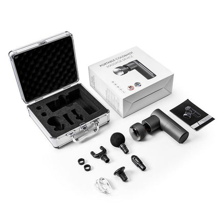 Brushless Massager With Hot Compress For Muscle Relaxation - Metal Gray