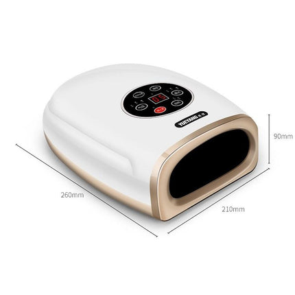 Hand Finger Joint Massager Wrist Palm Physiotherapy Mouse Meridian Acupoint Charging Amber Gold - Pearl White