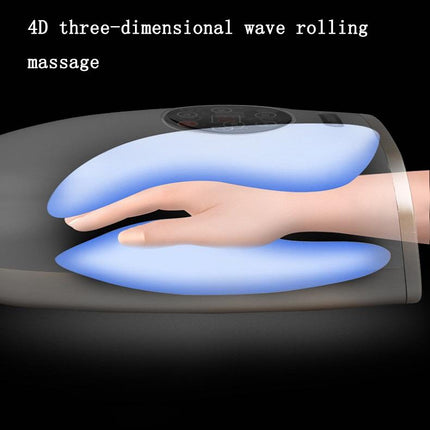 Hand Finger Joint Massager Wrist Palm Physiotherapy Mouse Meridian Acupoint Charging Amber Gold - Pearl White