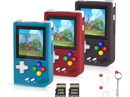 Retro Game Console - 128G 5000 Games 1.54 Ips Linux - Blue - 128G 5000 Games