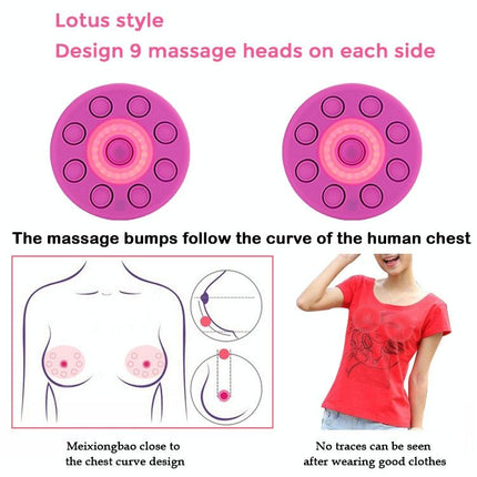Anti-Sagging Bluetooth Breast Massager Remote Control Purple