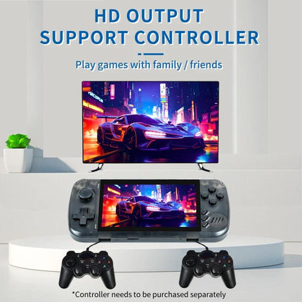 Retro Handheld Game Console - 4.5 Inch Screen - Quad-Core - 32G - Hd Tv Out - Purple Transparent - 32G