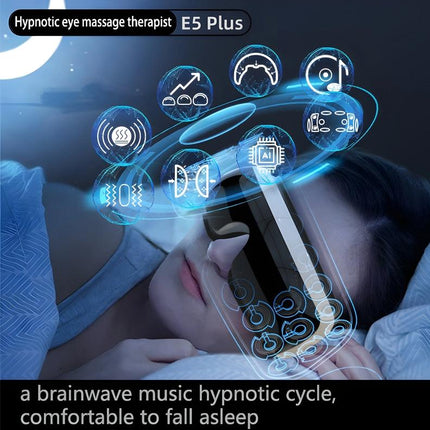 Adjustable Eye Massager With Hot Compress Black - Pink