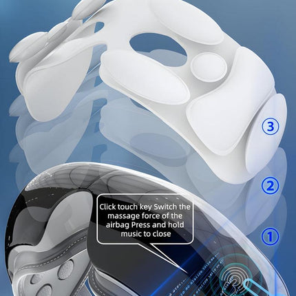 Adjustable Eye Massager With Hot Compress Black - Pink