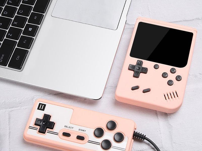 Macaron Mini Handheld Game Console With 800 Built-In Games 3.0 Inch - Pink