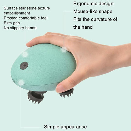 Compact Electric Head Massager Fits All Hair Types - White