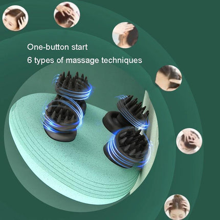 Compact Electric Head Massager Fits All Hair Types - White