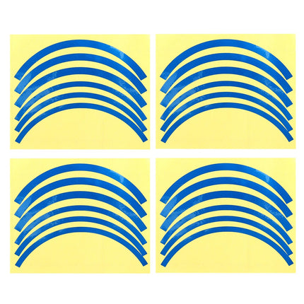 Blue Wheel Hub Sticker Set for Scooter / Bike / Electric Vehicle 2 Pcs - Yellow