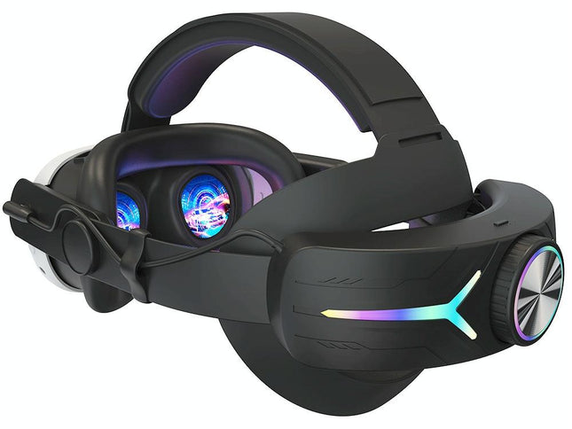 Foldable Rgb Headset for Meta Quest 3 - Usb Rechargeable - Black