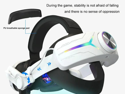Foldable Rgb Headset for Meta Quest 3 - Usb Rechargeable - Black