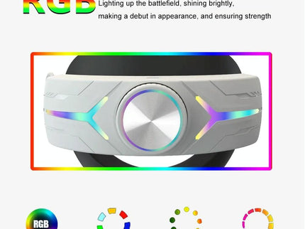 Foldable Rgb Headset for Meta Quest 3 - Usb Rechargeable - Black