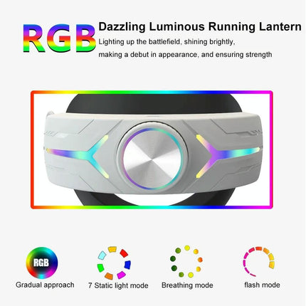 Foldable Rgb Headset for Meta Quest 3 - Usb Rechargeable - Black