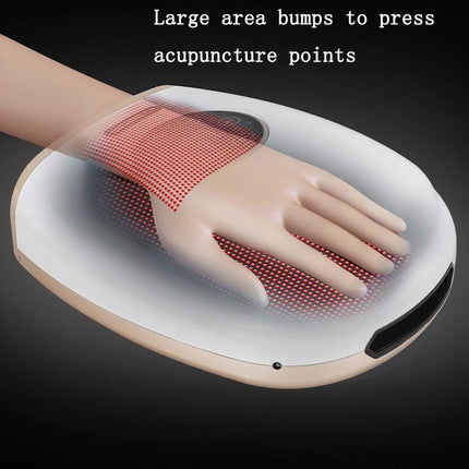 Hand Finger Joint Massager Wrist Palm Physiotherapy Mouse Meridian Acupoint Charging Amber Gold - Rose Red