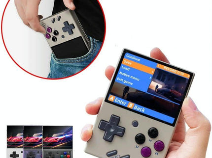 Retro Handheld Game Console With 25K Games - 3.5 Ips Screen - 128G Storage - Grey - 128Gb 28K Games