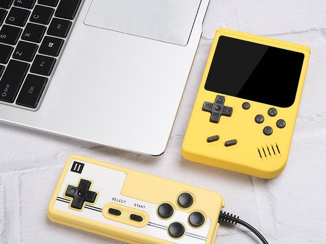 Macaron Mini Handheld Game Console With 800 Built-In Games 3.0 Inch - Yellow