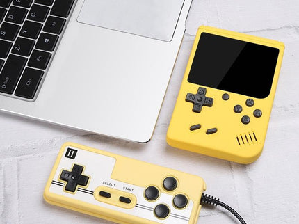 Macaron Mini Handheld Game Console With 800 Built-In Games 3.0 Inch - Yellow