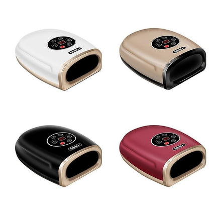 Hand Finger Joint Massager Wrist Palm Physiotherapy Mouse Meridian Acupoint Plug Amber Gold - Pearl Black