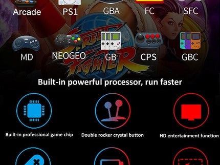 7 Retro Handheld Game Console With 16Gb Memory - Mp4 / E-Book Support