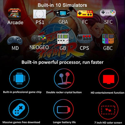 7 Retro Handheld Game Console With 16Gb Memory - Mp4 / E-Book Support