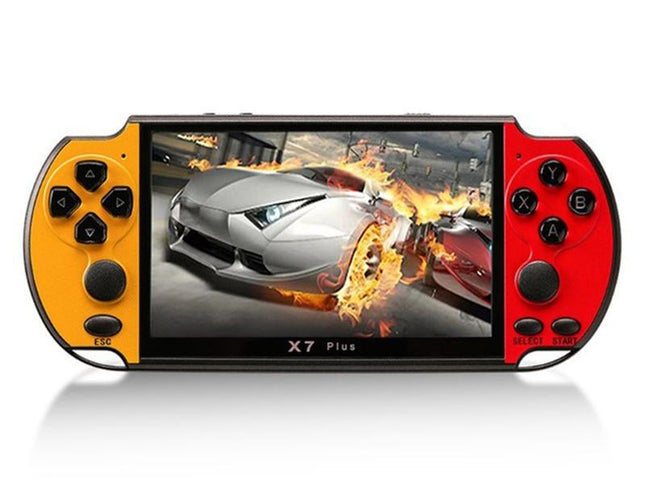 Retro Classic Handheld Game Console With 5.1 Hd Screen & 8G Memory - Supports Mp4 / Ebook - Yellow + Red