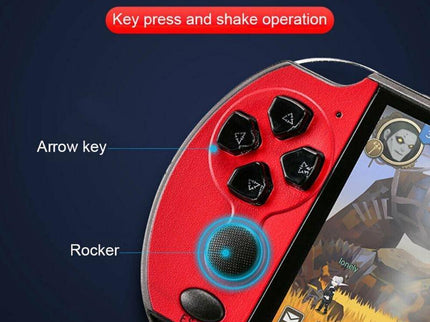 Retro Classic Handheld Game Console With 5.1 Hd Screen & 8G Memory - Supports Mp4 / Ebook - Yellow + Red