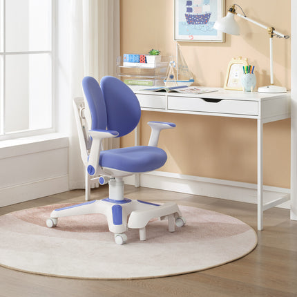Ergonomic Children Kids Study Chair Set of 4 Height Adjustable - Blue