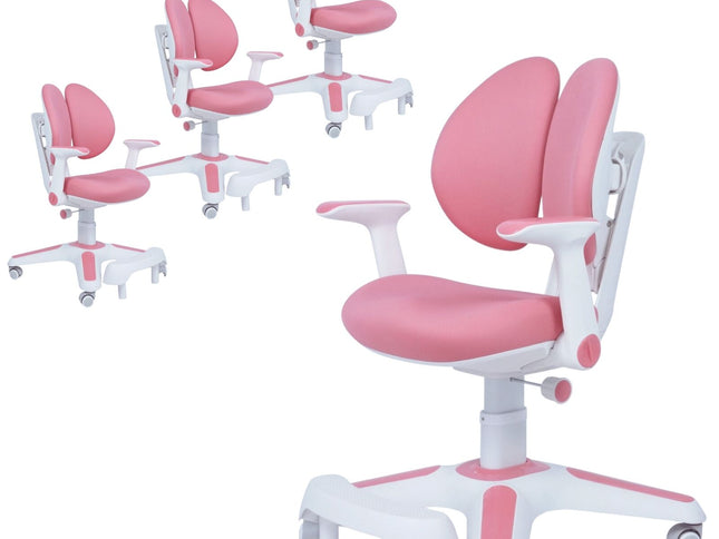 4x Ergonomic Children Kids Study Chairs Height Adjustable - Pink