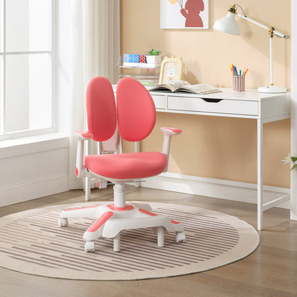4x Ergonomic Children Kids Study Chairs Height Adjustable - Pink
