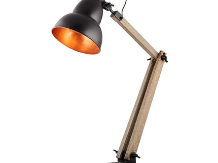 Faroe Scandi Modern Natural Wooden Table Lamp Rustic Retro Designer Light