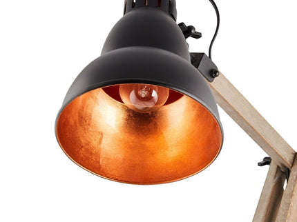 Faroe Scandi Modern Natural Wooden Table Lamp Rustic Retro Designer Light