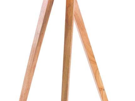 Large Tripod Floor Lamp Linen Shade Modern Bamboo Wooden Retro Twist Light