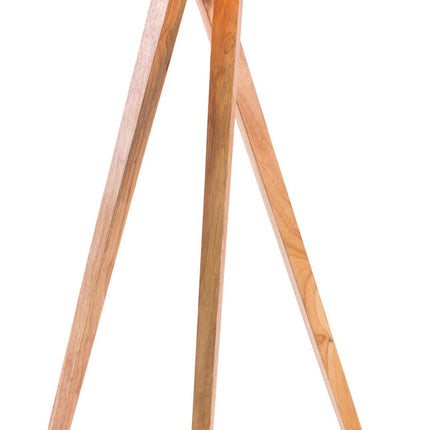 Large Tripod Floor Lamp Linen Shade Modern Bamboo Wooden Retro Twist Light