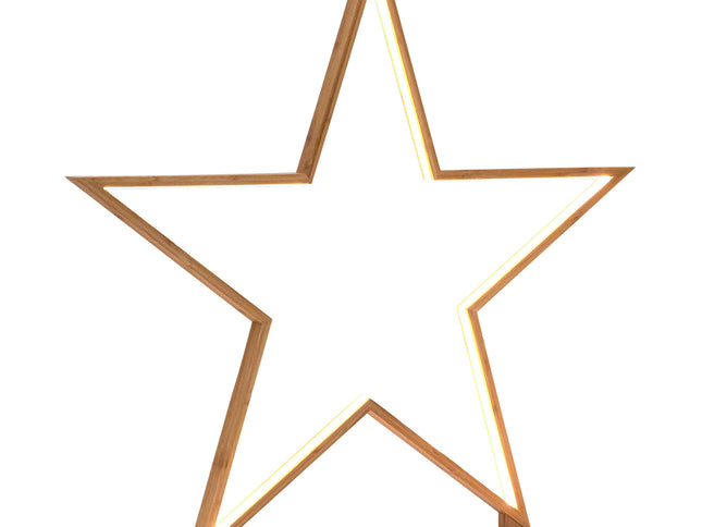 87cm Bamboo Star Table Lamp Desk Light LED Strip Modern Designer - Natural