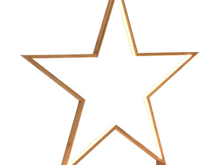 87cm Bamboo Star Table Lamp Desk Light LED Strip Modern Designer - Natural