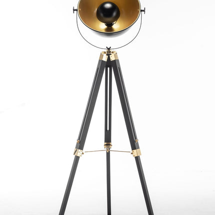 Premium Tripod Spotlight Lamp Nautical Designer Extendable Light - Matte Black