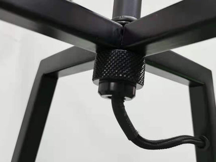 Modern Dimmable Floor Lamp + Table Desk Lamp w/ Linen Shade Scandi - Matte Black