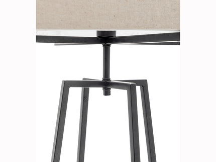 Modern Dimmable Floor Lamp + Table Desk Lamp w/ Linen Shade Scandi - Matte Black