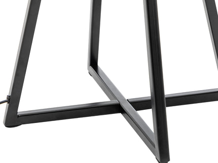 Modern Dimmable Floor Lamp + Table Desk Lamp w/ Linen Shade Scandi - Matte Black