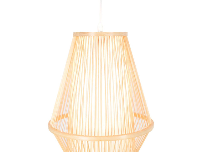 Natural Woven Bamboo Empire Pendant Lamp Hanging Light Bell Shade Boho Tropical