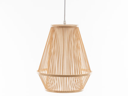 Natural Woven Bamboo Empire Pendant Lamp Hanging Light Bell Shade Boho Tropical