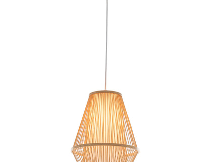 Natural Woven Bamboo Empire Pendant Lamp Hanging Light Bell Shade Boho Tropical