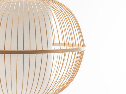 Natural Woven Bamboo Sphere Pendant Lamp Hanging Light Bell Shade Boho Tropical