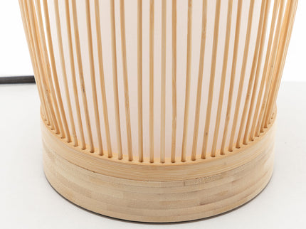 Natural Woven Bamboo Cylinder Table Lamp Light Shade Boho Tropical Coastal