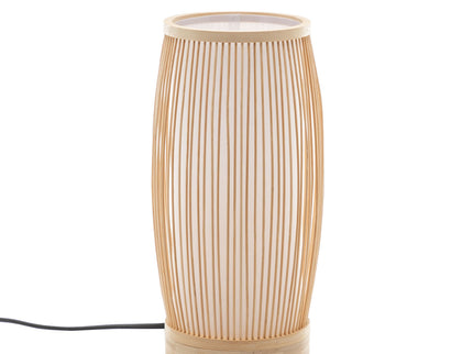 Natural Woven Bamboo Cylinder Table Lamp Light Shade Boho Tropical Coastal
