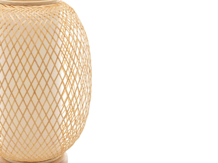 Natural Woven Bamboo Oval Table Lamp Light Shade Boho Tropical Coastal