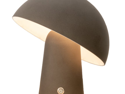 LED Cordless Mushroom USB Rechargeable Table Lamp Dimming Night Light - Steel Grey
