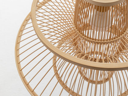 Aurora Natural Hand-Woven Bamboo 3-Layer Pendant Lamp Light
